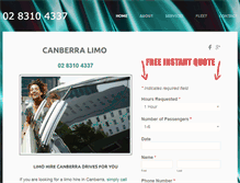 Tablet Screenshot of canberralimo.com